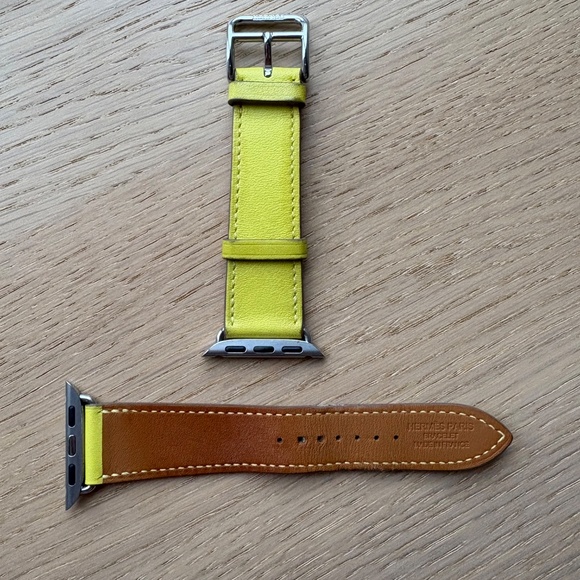 Hermes Apple Leather Strap Single Tour 41mm- Lime - Picture 4 of 12